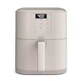bella 6 Qt Slim Air Fryer, Fits-anywhere™ Kitchenware, EverGood™ Ceramic Nonstick Coating, Adjustable Temperature, 6 Preset Cooking Options, 60 Min Auto Shutoff w Audible Tone, 5lb Capacity, Oatmilk