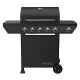 Nexgrill Propane 5-Burner Gas Grill, Side Burner & Stainless Steel Panel