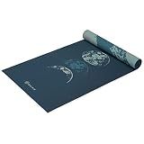 Gaiam Reversible Yoga Mat, 6mm Thick Print Mat (Lunar Wave)