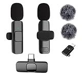 Vislla Wireless Lavalier Microphone for iPhone, iPad and Android Devices, Noise Cancelling,Bluetooth Mini Lapel Microphone for YouTube/Vlogging/Live Streaming/Tiktok/Interview
