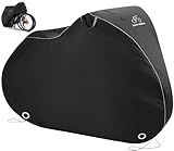 TeamObsidian Bike Cover - Waterproof Outdoor & Indoor Bicycle Storage For 1 to 3 Bikes - Heavy Duty Ripstop 210D Tent Material - Stationary Electric Bike Protection for All Seasons