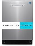 BLACK+DECKER 24" Designer Series Built-In Dishwasher, 14-Place Setting Capacity with Stainless Steel Tub, 6 Wash Programs and Smart Wash System, Low Noise, ENERGY STAR Certified, BDW400MS