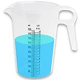 ACCUPOUR 16oz (2 Cup) Measuring Pitcher, Plastic, Multipurpose - Great for Oil, Chemicals, Pool and Lawn - Ounce (oz) and Milliliter (mL) Increments (500 mL)