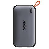 SSK Portable SSD 500GB External Solid State Drives, up to 1050MB/s USB C SSD External Hard Drive USB 3.2 Gen2 for iPhone 15/16/17Pro, Windows, Mac, Android Phones and Tablets