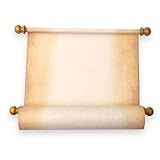 Aged Blank Scroll with Gold Details – Rustic Vintage Style Paper Scroll for Crafts, Notes, Invitations, or Art Projects, (12x20, 1 scroll)