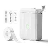 NIIMBOT Label Maker Machine Bluetooth Label Printer for School Home Office Organization, Wireless Mini Labeler D110 Upgraded Version, Label Machine with Label, White