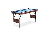 RACK Crux 55-Inch Folding Billiard/Pool Table (Blue) – Budget, Foldable, Indoor, Table Top, Mini Pool Table for Adults & Kids