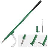 HOTYELL Steel Cant Hook Logging Tool, Log Peavey and Pickaroon, One Tool with Three Functions, Used as Log Roller, Log Lifter and Hookaroon for for Dragging and Stacking Logs (60'')