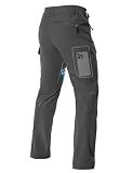 Moosehill Hiking Pants Men Stretch: Breathable Waterproof Quick Dry Lightweight Nylon Spandex Pants for Fishing Travel Camping Outdoor Work Casual with 6 Pockets (Dark Grey, 32W x 30L)