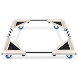 SPACECARE Mobile Roller with 4 Locking Wheels - Adjustable Furniture Dolly Washing Machine Stand Refrigerator Base Moving Cart