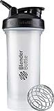 BlenderBottle Classic V2 Shaker Bottle Perfect for Protein Shakes and Pre Workout, 28-Ounce, Clear/Black