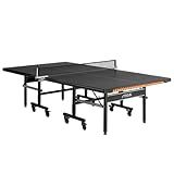 STIGA Carbon Series Indoor Ping Pong Tables with 15mm - 18mm Performance Top, QuickPlay Assembly, Built-in Ball Storage, Foldable Playback Mode & Lockable Casters