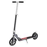 Mongoose Trace 180 Kick Scooter for Youth Adult Boys and Girls, Lightweight, Quick-Release & Easy Folding Scooter, With 180mm Wheels, Kickstand, Grey/Red