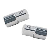 AUXBC 2Pcs 1/4 Inch Drive (F) x 3/8 Inch (M) CR-V Steel Socket Adapter, Female to Male Impact Driver Socket Wrench Adapter for Extension Conversion Tool