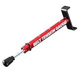 Xinwoxun Belt Tension in Gauge, Belt Gauge Tool, 10 lbs Easy to Read Metal Tension Tester After Belt Replacement Adjustment, with L Shaped Pad, Motorcycle Belt Tension Tool (Red)