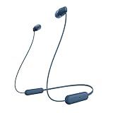 Sony WI-C100 Wireless in-Ear Bluetooth Headphones with Built-in Mic, Blue