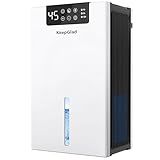 Dehumidifier, Dehumidifiers for Home, 98 OZ Water Tank, (1000sq.ft) Dehumidifiers for Basement Bedroom Bathroom with Auto Shut Off, Washable Air Filter, Timer Setting, 7 Colors Light, White