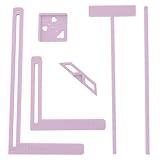 UPTTHOW 6Pcs Bookbinding Easy Scrapbooking Tool for Starter, Complete Great Stencils and Cutter Guide Kit Can Be Made into Notebook Calender Junk Journal Handbook