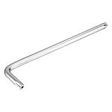 uxcell Long Tamper Proof Torx Star Key Bit Wrench, L-Shape Nickel Plated T30