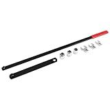 Performance Tool W84010 8 pc Long Handle Serpentine Belt Tool Kit for Spring-Loaded Idler Pulleys - Includes Crowfoot Wrenches and Sockets