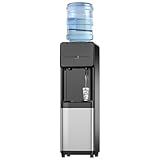 Euhomy Hot & Cold Water Dispenser, Top Loading Water Dispenser for 3 or 5 Gallon Bottles, Top Loading Hot & Cold Water Dispensor with Child Safety Lock, for Office, Home