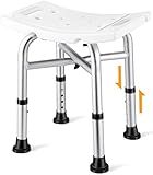 Hiqufet Shower Chair for Inside Shower(500lb), 5 Height Adjustable Shower Stool, Shower Seats for Adults, 3-Minute Quick Assembly, Heavy Duty Shower Bench for Inside Shower to Sit on