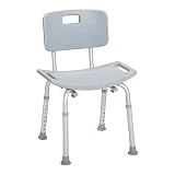 Drive Medical Shower Chair with Back and Suction Feet, Gray