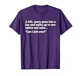 Funny Programmer SQL Database Query Programmer T-Shirt