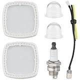 HUSWELL PB 2520 Air Filter Fuel Line Kit for Echo PB-2520 PB2520 Tune Up Kit Leaf Blower Parts for Shindaiwa EB252 Air Cleaner Primer Bulb Spark Plug Fuel Filter Replace 90183Y