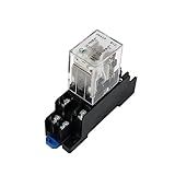 ATO DC 24V Coil 8-Pin Electromagnetic Power Relay DPDT 2NO 2NC HH52P MY2NJ with Plug-in Terminal Socket Base