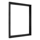 MCS Canvas Float Frames 16x20 Frame, Black Frame for Finished Canvases, Vertical & Horizontal Wall Hanging Large with Adhesive for Canvas Paintings (1-Pack)