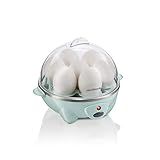 Hamilton Beach 3-in-1 Electric Egg Cooker for Hard Boiled Eggs, Poacher Eggs, Omelet Maker & Vegetable Steamer, Holds 7, Mint (25504)