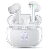 Wireless Earbuds, Bluetooth 5.3 Ear Buds, Headphones with Deep Bass Stereo Sound, 40H Playtime LED Digital Display, IP7 Waterproof In-ear Earphones with Built-in Mic for Phone Tablet Sports Workout
