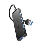 VENTION USB 3.0 Hub for Laptop- Multi USB Port Splitter, Ultra-Slim USB Extender Adapter, 4 Ports Fast Data Transfer for Laptop, MacBook, Printer, PS4, PC, Flash Drive, HDD, Wireless Mouse/Keyboard