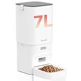 Automatic Cat Feeders, 7L/29 Cups Automatic Dog Feeder with Desiccant Bag, 1-6 Meals Ideal for 2-15mm Dry Food, Suitble for Multiple Pets, Dual Power Supply, Detachable Washable, White