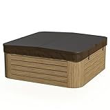 The Cover Guy Hot Tub Cover | Replacement Spa Covers with UV Protected Vinyl + High Density Foam | Energy-Saving Cover for All Climates | Fits Square Tubs with 82-84" Sides and 8" Corners | Espresso