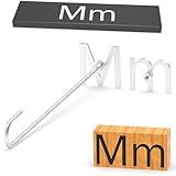 PKPKAUT 2Pcs Mini 2" Branding Irons, Alphabet Custom Wood Branding Iron Personalized for Wood Working, Leather Hats, Felt, Cowhide, BBQ & Bread Logo, Steak Branding Iron for Food (M m)