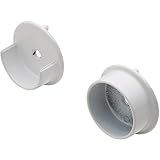Synergy Collection Wardrobe Tube Support, 1 Pair for 1 5/16" Diameter Closet Rod (Zinc, White)