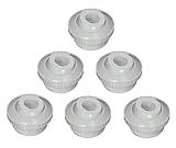PoolSupplyTown Pool Spa Directional Flow Hydrostream Return Jet Fitting SP1419D with Adjustable 3/4" Opening Rotating Eyeball Compatible with Hayward SP1419D (6 Pack)