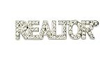 Real Estate Agent Realtor Brand Crystal Lapel Pin Jewelry (Realtor - Silver)