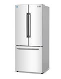 BLACK+DECKER 16 Cu. Ft. French Door Refrigerator with Built-in Ice Maker, Full Size Refrigerator with Bottom Mount Freezer Drawer, ENERGY STAR certified, White