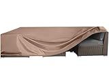 CKCLUU Patio Furniture Set Cover Waterproof Outdoor Furniture Covers Heavy Duty Outdoor Sectional Sofa Set Cover Dining Table and Chairs Set Covers Water Resistant Large 126" L x 63" W x 28" H