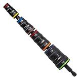 Klein Tools 32934 Impact Driver, 9-in-1 SAE Impact Socket Set, 4 Flip Sockets with 1/4, 5/16, 3/8, 7/16, 1/2, 9/16, 5/8, and 3/4-Inch Nut Driver Sizes with Bit Holder, 6-1/2-Inch Shaft