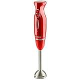 OVENTE Immersion Hand Blender, 300W Corded Electric Handheld Stick Mixer with 2 Mixing Speeds and Stainless Steel Blades for Smoothies, Purees & Baby Food, Red HS560R