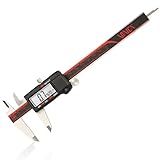 VINCA IP54 Grade Digital Caliper, DCLA-0605 6 Inch/150mm, Inch/Millimeter/Fraction Conversion, Stainless Steel, Large LCD Screen
