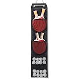 VISEMAN Ping Pong Storage Rack, Table Tennis Racket Holder Wall Mount Organizer for 4 Paddles and Balls