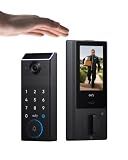 eufy Security Smart Lock FamiLock S3 Max with Palm Vein Recognition, Keyless Entry Front Door Lock, Wi-Fi Keypad Deadbolt+ 2K HDR Doorbell Camera, 16GB Built‑in Storage, BHMA 1, Rear Lock Video Screen