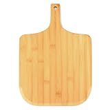 Pizza peel, 12" natural bamboo pizza paddle, Essential accessories for indoor Outdoor Ovens, baking homemade pizza, cutting board, Cheese, Serving Pizza, Bread, Cookies & More, Eco-Friendly & Durable