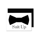 Suit Up Cards with Black Envelopes - 8 Pack - Wedding Proposal Invites for Groomsmen, Best Man, Ushers & Bridal Party - Multi-Use Set for Formal Events
