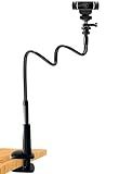 30 Inch Webcam Stand Camera Mount, Upgraded Thick Base Flexible Gooseneck Camera Stand Desk Webcam Mount Clamp for Logitech Webcams C930e C930 C920 C922x C922 Brio 4K C925e C615, Gopro Hero 8 7 6 5 4